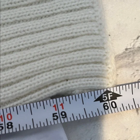 Timberland plaid Knit Scarf in Cream and Tan 60 inch long - Picture 5 of 7